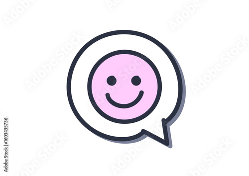 クールグレイ色で描いた、ハッピーな気分の人の顔（嬉しい、楽しい、ハッピー）, A face of a person in a happy mood, painted with a cool grey brush (joyful, joyful, happy)
