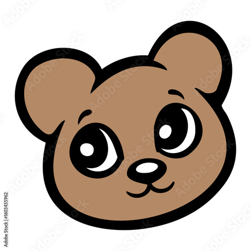 Bear Happy Smile Cute Teddy Friendly Comic Grizzly