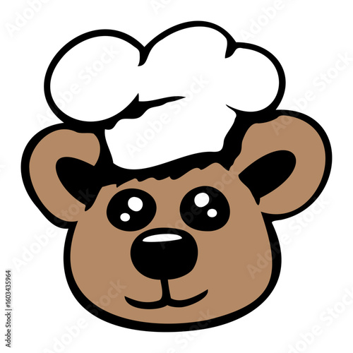 Bear BBQ Sausage Barbecue Chef's Hat Cook Hunger