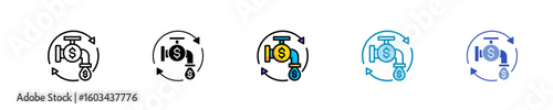 Liquidity Analysis  Icon Set Multiple Style Collection