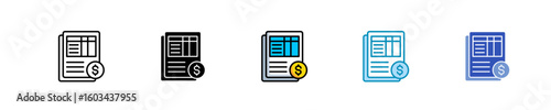Invoice Management  Icon Set Multiple Style Collection