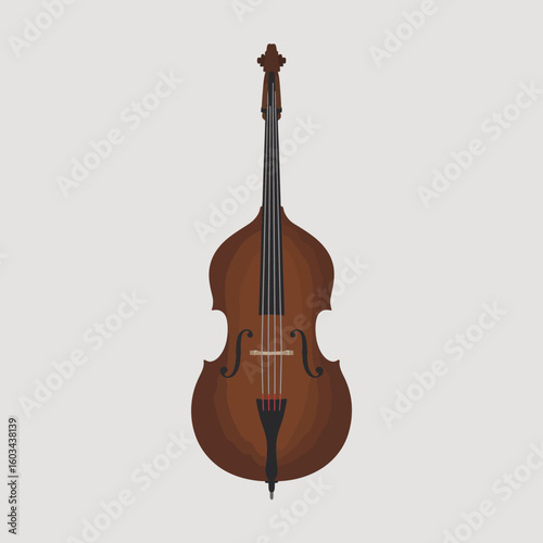 A beautifully crafted brown cello showcasing its elegant curves, intricate details, and robust strings, perfect for conveying the depth and warmth of music artistry.