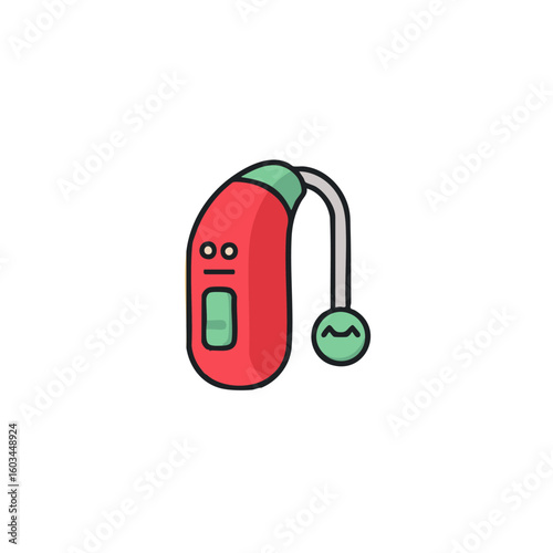 Hearing aid device medical equipment vector icon