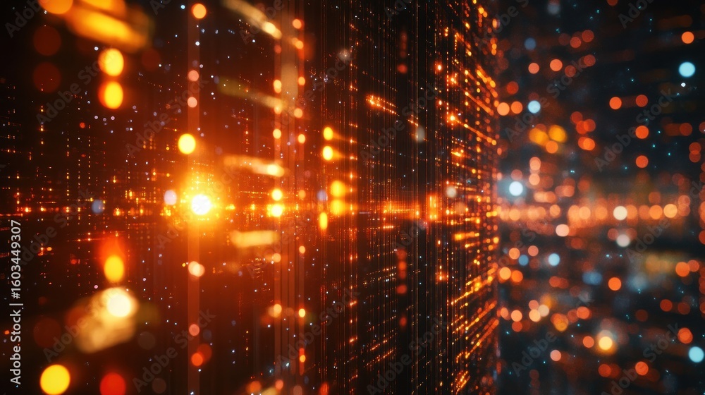 Fototapeta premium Abstract digital tunnel