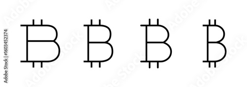Bitcoin icon logo design. bitcoin sign and symbol. payment symbol. cryptocurrency logo