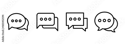 Chat icon logo design. speech bubble sign and symbol. comment icon. message