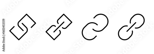Link icon logo design. Hyperlink chain sign and symbol