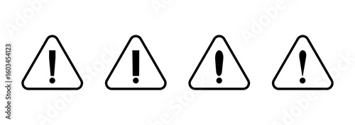 Exclamation danger icon logo design. attention sign and symbol. attention sign