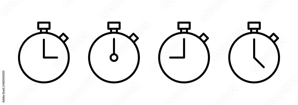 Stopwatch icon logo design. Timer sign and symbol. Countdown icon. Period of time Stopwatch icon logo design. Timer sign and symbol. Countdown icon. Period of time