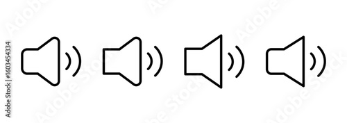 Speaker icon logo design. volume sign and symbol. loudspeaker icon. sound symbol