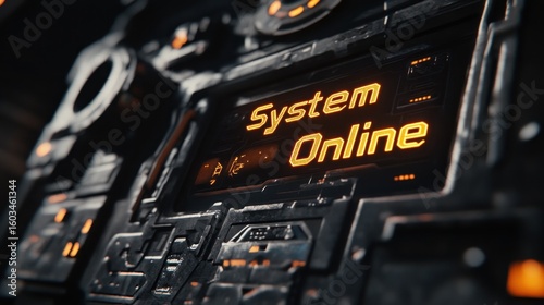 Futuristic control panel