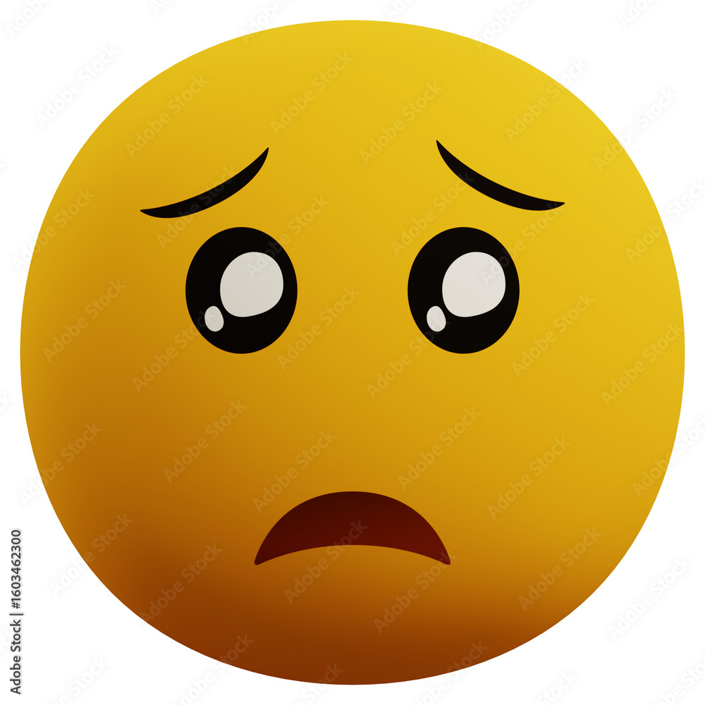 Fototapeta premium 3D sad emoji