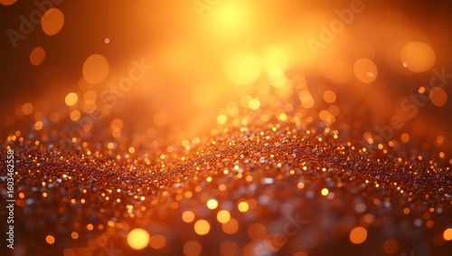 Abstract Orange Bokeh Background