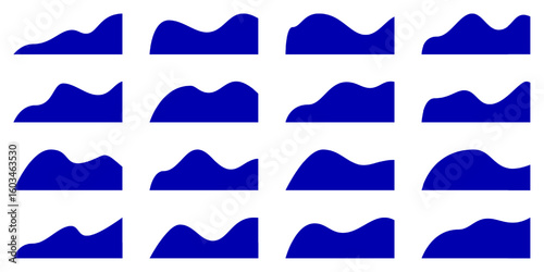 Wave shape certificate vector header. Luxury curved border design, cover cover. Abstract divider for banner footer, side bar decoration. Website separator for flyer, ribbon pattern bottom page frame