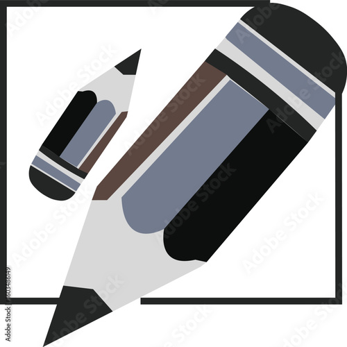 Back to school theme pencil icon vector illustration
