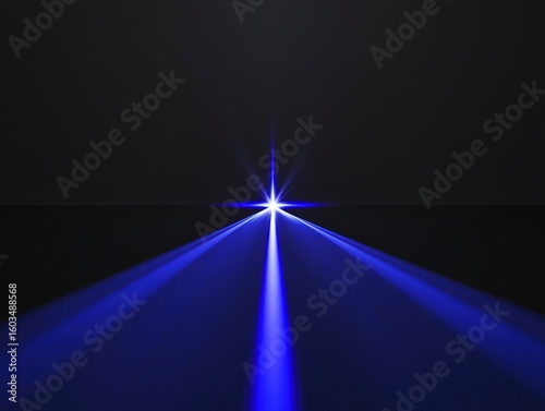 Blue Laser Beam Effect Background for Stage Lighting Design, Sci - fi Scenes, Visual Art, Nightclub Atmosphere, Film Special Effects