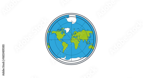 Orthographic Projection of Earth: A Geopolitical Design Element for Cartography and Global Studies concepts and themes like geography exploration