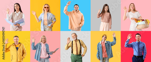 Group of different people w...