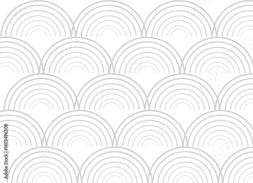 Art deco geometric fan pattern isolated on transparent background