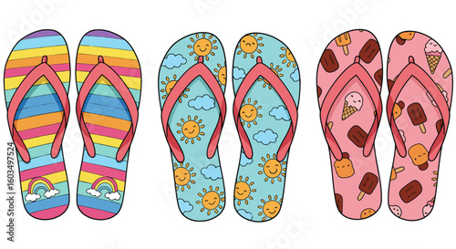 flip flops on a beach