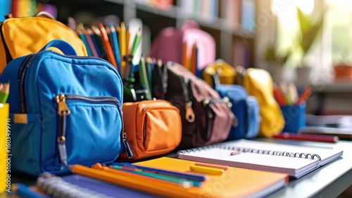 neatly lined up bags
