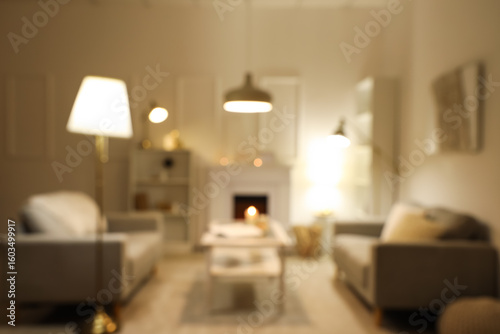 Blurred view of elegant liv...