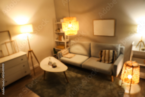 Blurred view of modern livi...