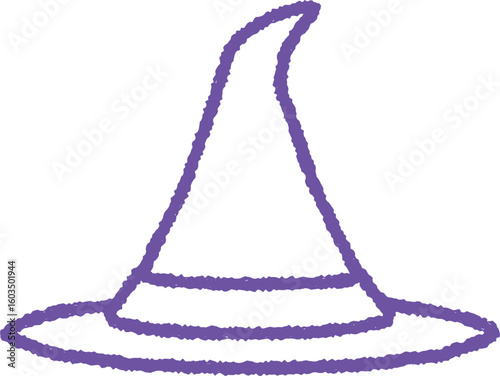 Halloween hut isolated on white background-1-2- purple