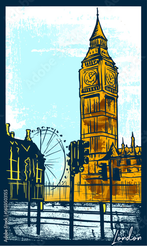 vector sketch illustration silhouette image design icon logo symbol city of london past abstract modern classic vintage for advertising image