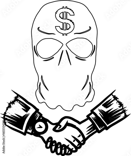 vector sketch illustration silhouette image design icon logo symbol villain terrorist threat abstract modern classic vintage for advertising image