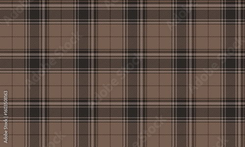 Seamless plaid pattern, brown, cream, looks warm and classic, suitable for fashion design such as skirts, pants or dresses, adding a simple and stylish look to every look.