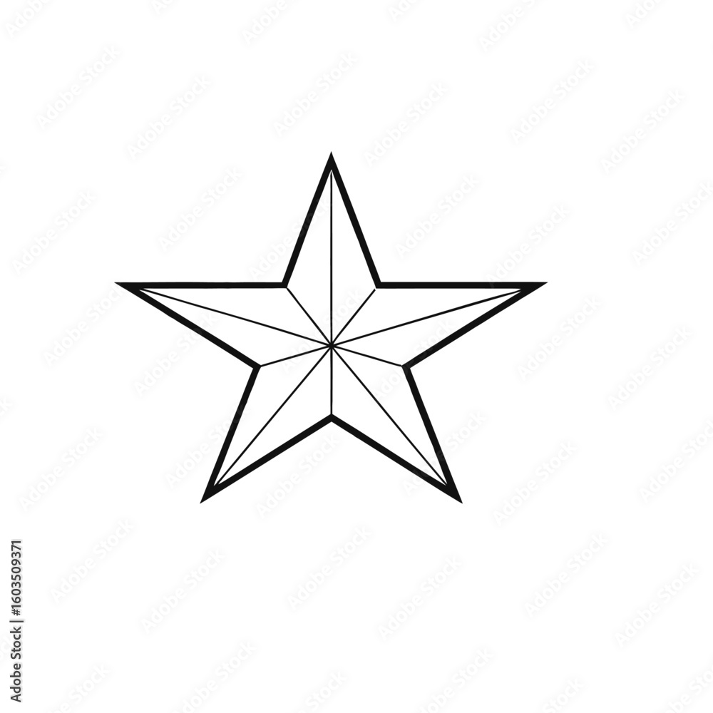 Obraz premium Star shape outline graphic element.