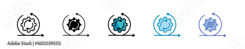 Agile Transformation  Icon Set Multiple Style Collection
