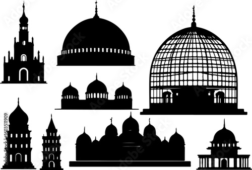 silhouette of the cathedral of saint petersburg