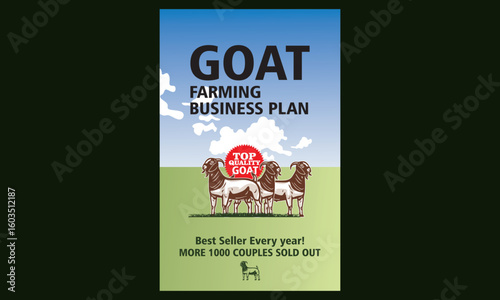 GOAT FARMING MARKETING POSTER, an image for best promotions banner vector illustrations