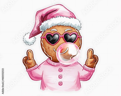 Cool Gingerbread Santa Festive Character