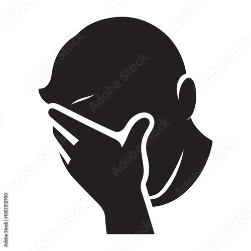 Expressing Disappointment Silhouette: A Gesture of Frustration and Regret