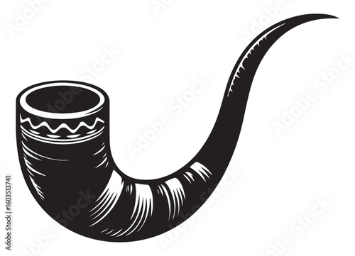 Vintage Smoking Pipe Illustration: A Classic and Elegant Design