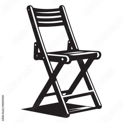 Folding Chair Silhouette for Outdoor Events and Gatherings