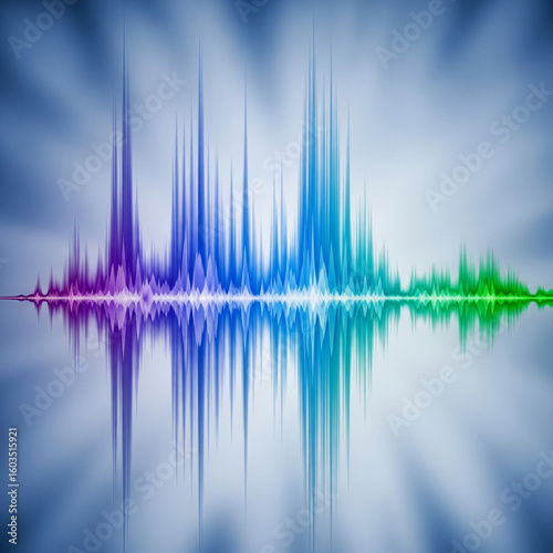 Sound Waves / Spectrum Photo. Colorful Visual Representation of Sound Waves or Audio Spectrum. Music, Sound, Technology, Data, Waveform, Abstract Background.
