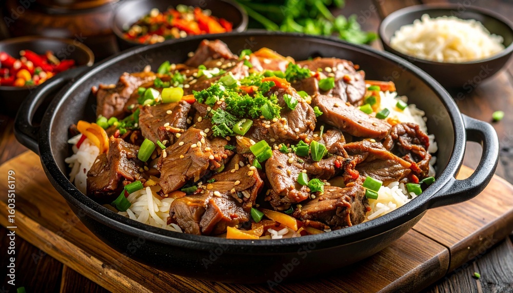 Fototapeta premium Bulgogi, beef bulgogi. 