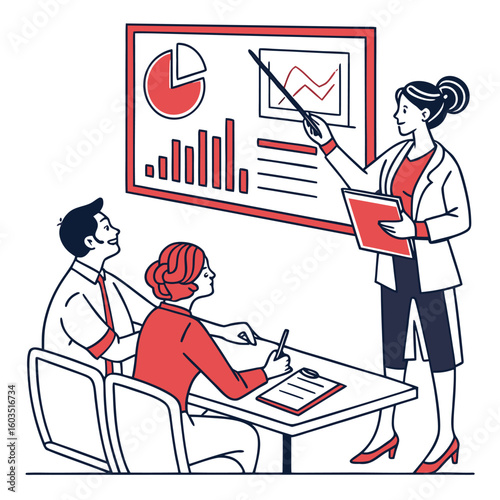 Businesswoman Giving Presentation – Flat Vector Corporate Presentation
Adobe Illustrator Artwork
