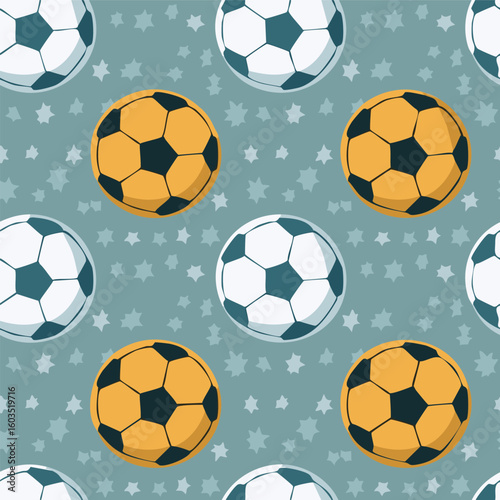 soccer ball seamless pattern