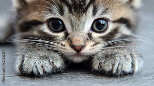 Adorable Tabby Kitten Close Up