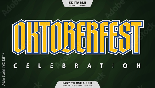 oktoberfest editable text effect with modern and simple style