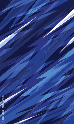 Abstract blue geometric stripes pattern background for sublimation jersey