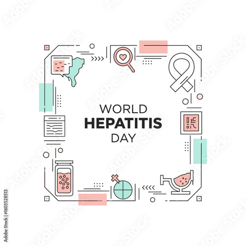 World Hepatitis Day awareness vector design illustration