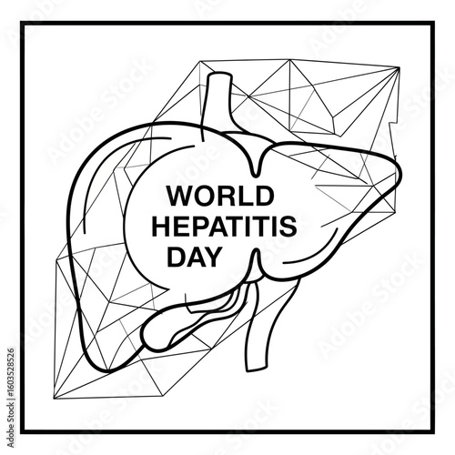 World Hepatitis Day awareness vector graphic for web or print design