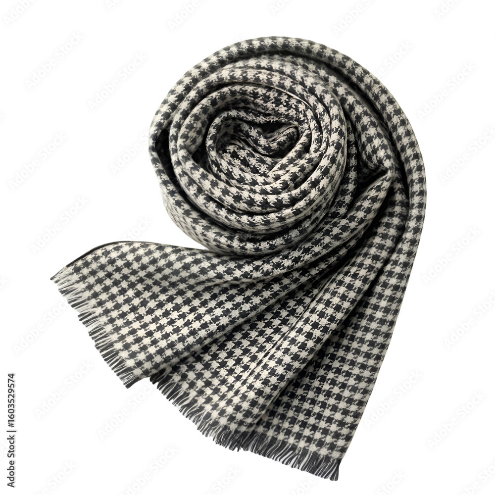 Obraz premium black and white knitted scarf