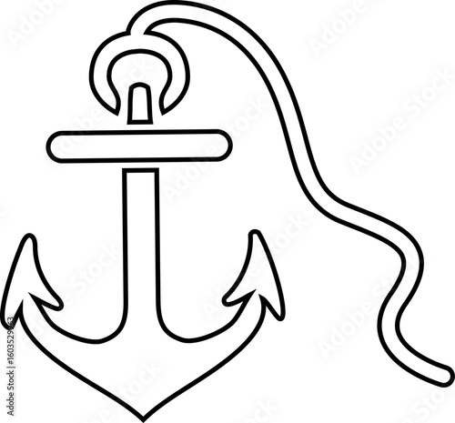 vector illustration of an anchor